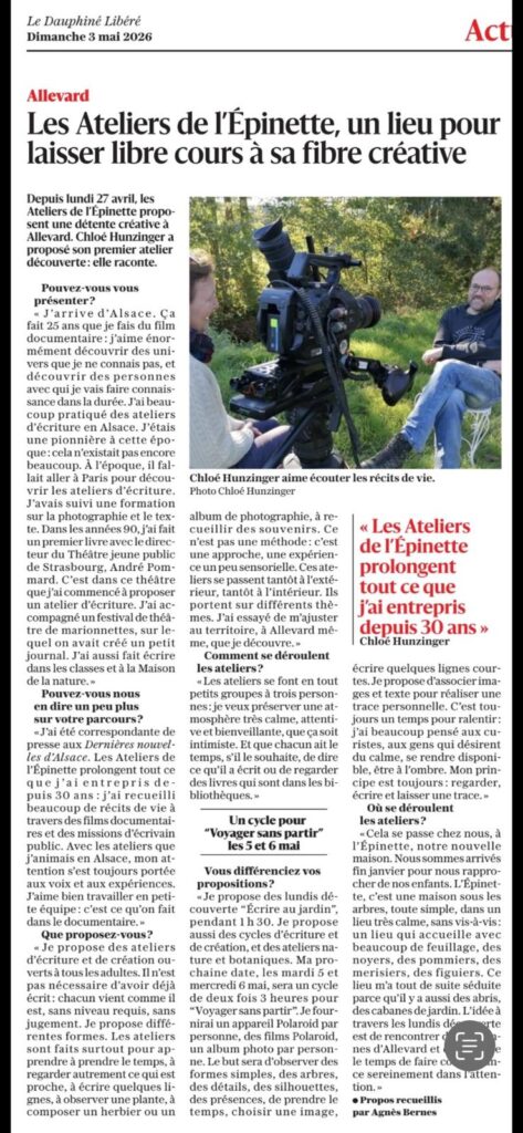 Article de presse Le Dauphiné libéré (Isère)